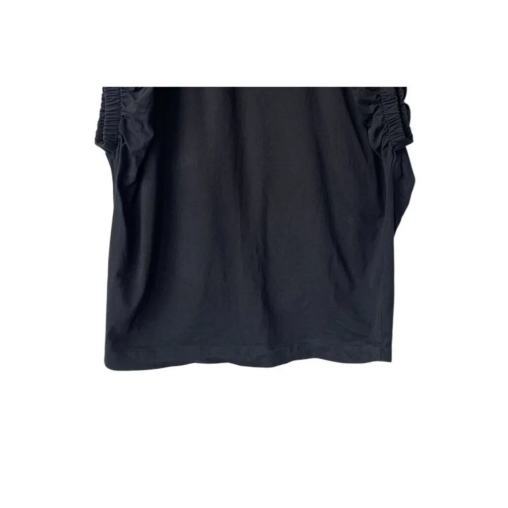 Zara Oversized‎ Womens Top Size S Black Batwing Sleeves Lagenlook Minimalist